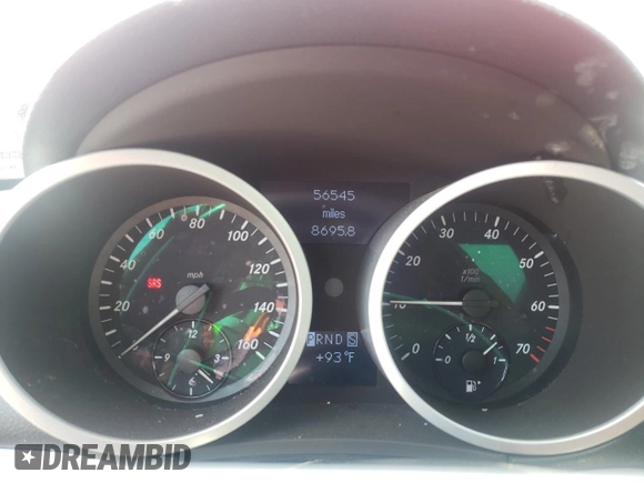 2007 Mercedes-Benz SLK 280 with VIN WDBWK54F77F139757, listed as a Copart auction lot 60968135 with 56,545 mi miles and Salvage title. Bid and sale history available at DreamBid. Image 9.