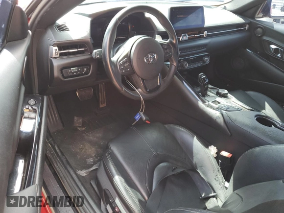 2020 Toyota GR Supra 3.0 with VIN WZ1DB4C09LW026422, listed as a Copart auction lot 65438704 with 58,505 mi miles and Salvage Title. Bid and sale history available at carsss.com. Image 8.