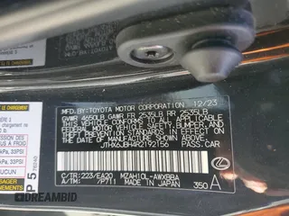 2024 Lexus UX with VIN JTHX6JBH4R2192156, listed as a Copart auction lot 84512994 with 3,320 mi miles and Salvage Title. Bid and sale history available at carsss.com. Image 15.