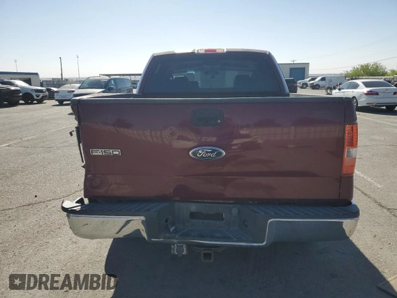 2005 Ford F-150 XLT with VIN 1FTPW12505KE04648, listed as a Copart auction lot 53284395 with 184,753 mi miles and Salvage Title. Bid and sale history available at carsss.com. Image 6.