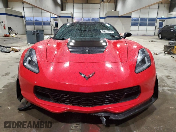 2015 Chevrolet Corvette Z06 3LZ with VIN 1G1YT2D6XF5601487, listed as a Copart auction lot 84813654 with 0 mi miles and Salvage Title. Bid and sale history available at carsss.com. Image 5.