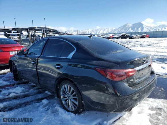 2020 Infiniti Q50 3.0t LUXE with VIN JN1EV7AR0LM250545, listed as a Copart auction lot 45989675 with 88,599 mi miles and Salvage Title. Bid and sale history available at carsss.com. Image 2.
