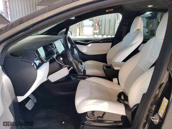 2017 Tesla Model X P100D with VIN 5YJXCBE49HF039938, listed as a Copart auction lot 62788164 with NaN miles and Salvage Title. Bid and sale history available at carsss.com. Image 7.