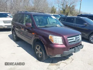 2007 Honda Pilot EX-L with VIN 5FNYF18667B002248, listed as a IAAI auction lot 41786397 with 193,748 mi miles and . Bid and sale history available at carsss.com. Image 1.