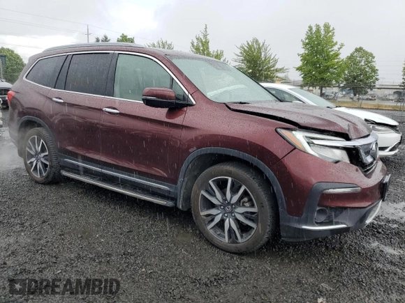 2019 Honda Pilot Touring 8-Passenger with VIN 5FNYF6H94KB056213, listed as a Copart auction lot 56429585 with 106,735 mi miles and Salvage title. Bid and sale history available at DreamBid. Image 4.