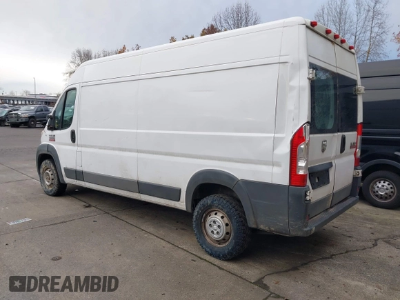 2017 Ram ProMaster Cargo with VIN 3C6TRVDG1HE526042, listed as a IAAI auction lot 41145214 with 157,653 mi miles and . Bid and sale history available at carsss.com. Image 3.