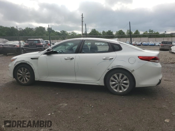 2017 Kia Optima LX with VIN 5XXGT4L37HG154041, listed as a Copart auction lot 55580055 with 110,905 mi miles and Salvage title. Bid and sale history available at DreamBid. Image 2.