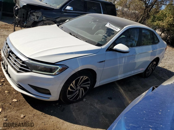 2021 Volkswagen Jetta SEL Premium with VIN 3VWG57BU0MM049580, listed as a Copart auction lot 76964054 with 78,019 mi miles and Salvage Title. Bid and sale history available at carsss.com. Image 1.