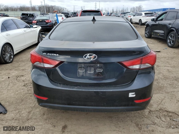 2014 Hyundai Elantra SE with VIN KMHDH4AE5EU074649, listed as a Copart auction lot 52957935 with 0 mi miles and Clean Title. Bid and sale history available at carsss.com. Image 6.