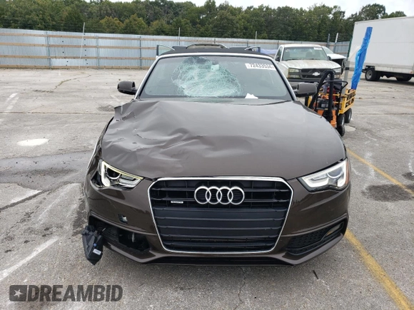 2015 Audi A5 Premium Plus z VIN WAUMFAFH8FN001697, wystawiony jako Copart lot #72433534 z przebiegiem 24 346 mil mil oraz Szkoda całkowita • Salvage title. Historia ofert i sprzedaży dostępna na DreamBid. Obrazek 5.