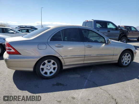 2005 Mercedes-Benz C 240 with VIN WDBRF81J95F662187, listed as a Copart auction lot 48823485 with 145,076 mi miles and Salvage title. Bid and sale history available at DreamBid. Image 3.