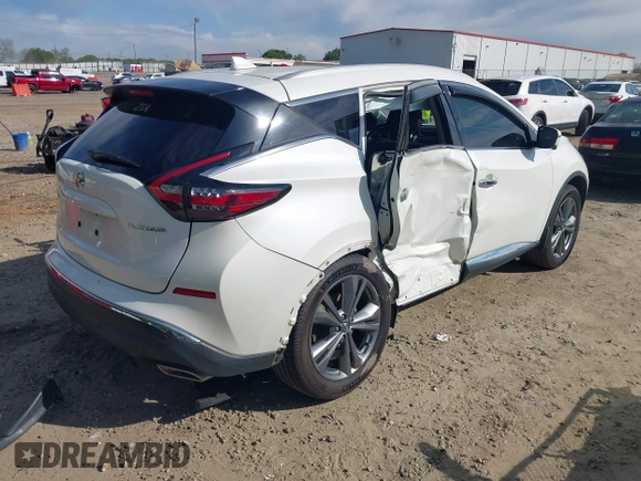 2019 Nissan Murano S with VIN 5N1AZ2MJ8KN157155, listed as a IAAI auction lot 41996639 with 76,265 mi miles and . Bid and sale history available at DreamBid. Image 4.