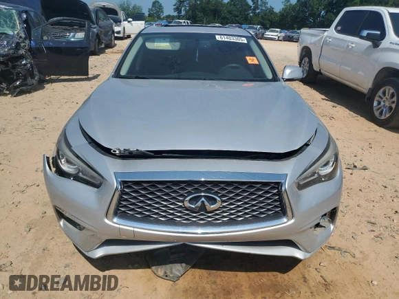 2018 Infiniti Q50 Luxe with VIN JN1EV7AP8JM363476, listed as a Copart auction lot 61403305 with Not provided miles and Salvage title. Bid and sale history available at DreamBid. Image 5.