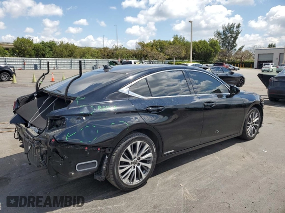 2020 Lexus ES 300h with VIN 58AD21B11LU004549, listed as a Copart auction lot 53437965 with 77,406 mi miles and Salvage title. Bid and sale history available at DreamBid. Image 3.
