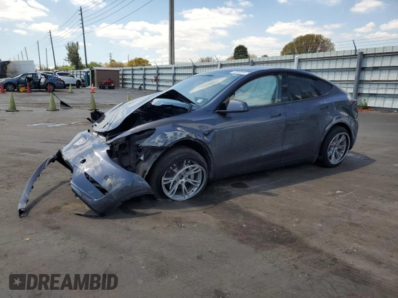 2023 Tesla Model Y Long Range with VIN 7SAYGDEE9PF885405, listed as a Copart auction lot 52858105 with 23,424 mi miles and Non Repairable. Bid and sale history available at DreamBid. Image 1.