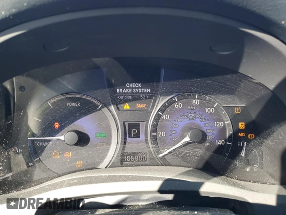 2010 Lexus RX 450h with VIN JTJZB1BA1A2002890, listed as a Copart auction lot 80060764 with 106,880 mi miles and Salvage Title. Bid and sale history available at DreamBid. Image 9.