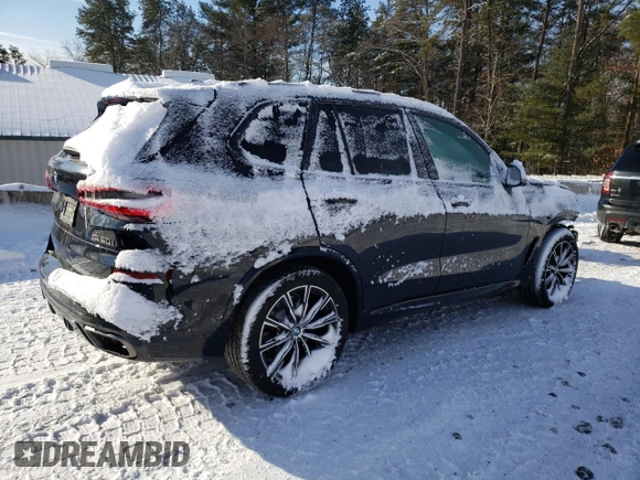 2021 BMW X5 M50i with VIN 5UXJU4C0XM9F65869, listed as a Copart auction lot 41585305 with 41,994 mi miles and Salvage Title. Bid and sale history available at carsss.com. Image 3.