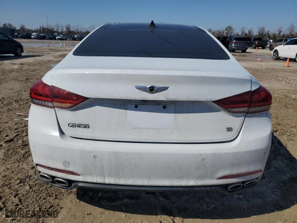 2015 Hyundai Genesis 5.0L with VIN KMHGN4JF7FU041748, listed as a Copart auction lot 45913585 with 132,109 mi miles and Salvage Title. Bid and sale history available at carsss.com. Image 6.