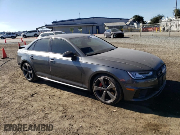 2019 Audi S4 Premium Plus with VIN WAUB4AF47KA006630, listed as a Copart auction lot 77640264 with 61,654 mi miles and Salvage Title. Bid and sale history available at carsss.com. Image 4.