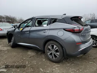 2022 Nissan Murano S with VIN 5N1AZ2AJ9NC123679, listed as a Copart auction lot 44778535 with 34,321 mi miles and Salvage Title. Bid and sale history available at DreamBid. Image 2.