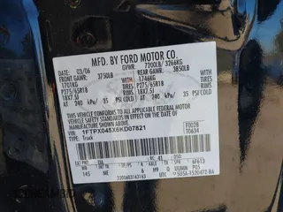 2006 Ford F-150 XLT с VIN 1FTPX045X6KD07821, выставлен на аукционе IAAI как лот 41287292 с пробегом 84 199 миль миль и . История ставок и продаж доступна на DreamBid. Изображение 9.