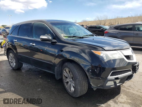 2012 Acura MDX Advance with VIN 2HNYD2H61CH519242, listed as a Copart auction lot 49576485 with 138,431 mi miles and Salvage title. Bid and sale history available at DreamBid. Image 4.