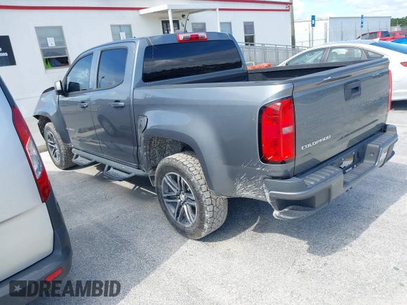 2021 Chevrolet Colorado 2WD Work Truck with VIN 1GCGSBEA0M1114232, listed as a IAAI auction lot 42756438 with 54,308 mi miles and . Bid and sale history available at DreamBid. Image 3.