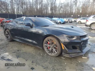 2021 Chevrolet Camaro ZL1 with VIN 1G1FK1R61M0103847, listed as a Copart auction lot 85646264 with 34,180 mi miles and Salvage Title. Bid and sale history available at carsss.com. Image 4.