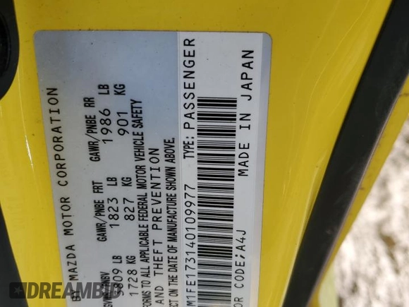 2004 Mazda RX-8 z VIN JM1FE173140109977, wystawiony jako Copart lot #48689145 z przebiegiem 96 086 mil mil oraz Czysty tytuł • Clean title. Historia ofert i sprzedaży dostępna na DreamBid. Obrazek 12.