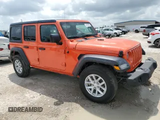 2023 Jeep Wrangler Sport S with VIN 1C4HJXDG7PW675321, listed as a Copart auction lot 54154795 with 10,269 mi miles and Salvage Title. Bid and sale history available at DreamBid. Image 4.