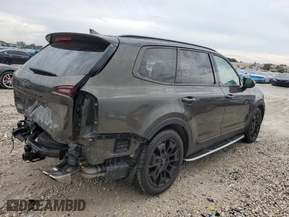 2022 Kia Telluride EX with VIN 5XYP3DHC6NG265213, listed as a Copart auction lot 50172375 with 58,458 mi miles and Salvage Title. Bid and sale history available at carsss.com. Image 3.