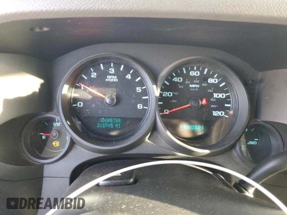 2013 Chevrolet Silverado 1500 LS with VIN 3GCPKREA1DG122897, listed as a Copart auction lot 42510225 with 212,745 mi miles and Salvage Title. Bid and sale history available at DreamBid. Image 9.