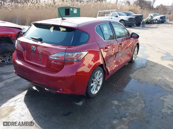 2013 Lexus CT 200h Hybrid with VIN JTHKD5BH5D2133956, listed as a IAAI auction lot 41791580 with 154948 miles. Bid and sale history available at carsss.com. Image 4.