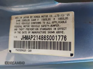 2006 Honda S2000 z VIN JHMAP21486S001776, wystawiony jako IAAI lot #41892551 z przebiegiem 125 537 mil mil oraz . Historia ofert i sprzedaży dostępna na DreamBid. Obrazek 9.