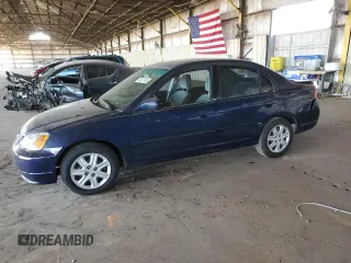 2002 Honda Civic EX with VIN 1HGES26722L043922, listed as a Copart auction lot 44972435 with 489,069 mi miles and Salvage Title. Bid and sale history available at DreamBid. Image 1.