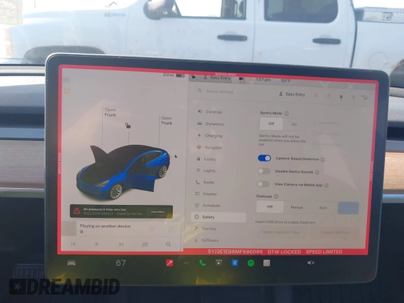 2021 Tesla Model 3 Long Range with VIN 5YJ3E1EB6MF990089, listed as a IAAI auction lot 41607316 with 25,223 mi miles and . Bid and sale history available at DreamBid. Image 19.