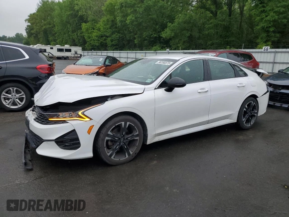2022 Kia K5 GT-Line z VIN 5XXG64J20NG122075, wystawiony jako Copart lot #56356875 z przebiegiem 54 554 mil mil oraz Szkoda całkowita • Salvage title. Historia ofert i sprzedaży dostępna na DreamBid. Obrazek 1.