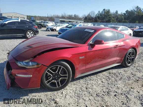 2020 Ford Mustang GT with VIN 1FA6P8CF5L5129241, listed as a Copart auction lot 48660485 with 29,552 mi miles and Salvage Title. Bid and sale history available at carsss.com. Image 1.
