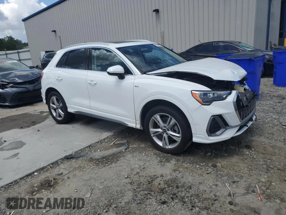 2021 Audi Q3 S line Premium with VIN WA1DECF37M1028653, listed as a Copart auction lot 61348155 with 42,322 mi miles and Salvage title. Bid and sale history available at DreamBid. Image 4.