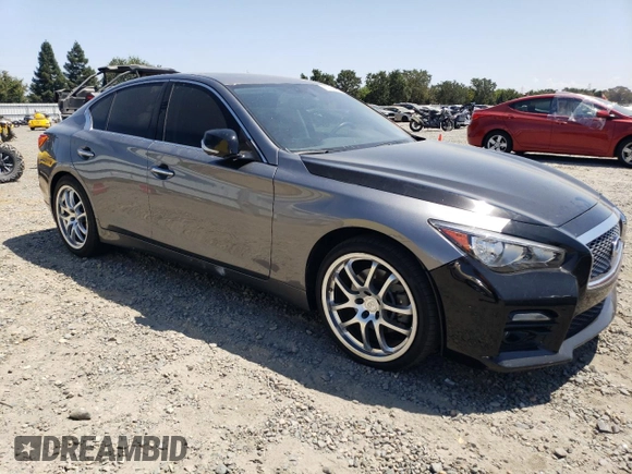2016 Infiniti Q50 Premium with VIN JN1EV7AP5GM301199, listed as a Copart auction lot 62756045 with 52,580 mi miles and Salvage title. Bid and sale history available at DreamBid. Image 4.