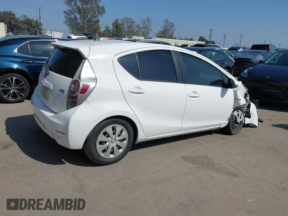 2013 Toyota Prius One with VIN JTDKDTB31D1032302, listed as a IAAI auction lot 42100473 with 155,632 mi miles. Bid and sale history available at carsss.com. Image 4.
