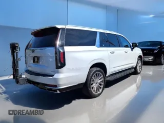 2021 Cadillac Escalade ESV Premium Luxury z VIN 1GYS4KKL7MR424XXX, wystawiony jako Copart lot #59819975 z przebiegiem 43 652 mil mil oraz Czysty tytuł • Clean title. Historia ofert i sprzedaży dostępna na DreamBid. Obrazek 3.