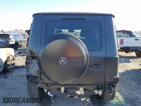 2023 Mercedes-Benz G 550 with VIN W1NYC6BJ8PX477062, listed as a Copart auction lot 46707575 with 20,232 mi miles and Salvage Title. Bid and sale history available at DreamBid. Image 6.