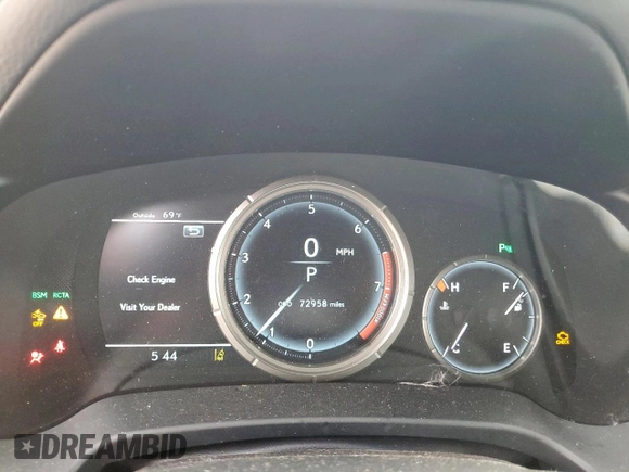 2016 Lexus RX 350 with VIN 2T2BZMCA3GC047979, listed as a Copart auction lot 55570345 with 72,958 mi miles and Salvage Title. Bid and sale history available at DreamBid. Image 9.