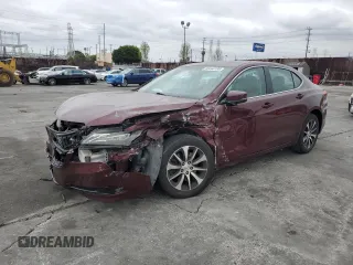 2015 Acura TLX with VIN 19UUB1F30FA017002, listed as a Copart auction lot 50448195 with 168,332 mi miles and Salvage Title. Bid and sale history available at carsss.com. Image 1.
