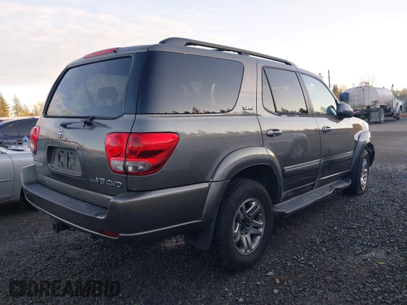 2005 Toyota Sequoia SR5 with VIN 5TDBT44A25S234574, listed as a IAAI auction lot 41033109 with 156,542 mi miles and . Bid and sale history available at DreamBid. Image 4.