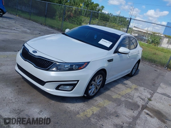 2015 Kia Optima LX z VIN KNAGM4A78F5614728, wystawiony jako IAAI lot #42494773 z przebiegiem 106 752 mil mil oraz . Historia ofert i sprzedaży dostępna na DreamBid. Obrazek 2.