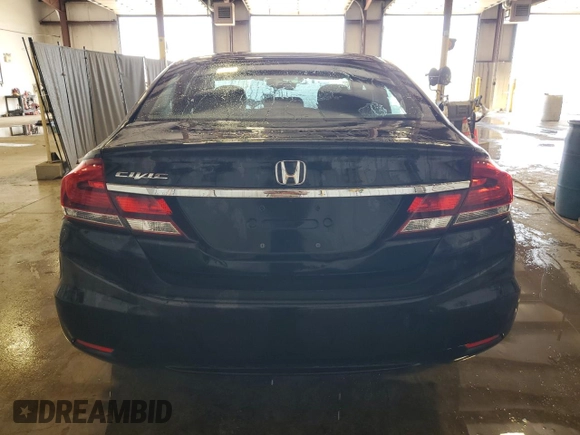 2014 Honda Civic LX with VIN 19XFB2F57EE202917, listed as a Copart auction lot 55391425 with 127,198 mi miles and Salvage Title. Bid and sale history available at carsss.com. Image 6.