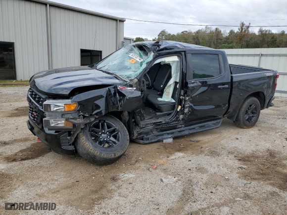 2019 Chevrolet Silverado 1500 Custom Trail Boss with VIN 3GCPYCEF3KG291520, listed as a Copart auction lot 82013774 with 0 mi miles and Salvage Title. Bid and sale history available at carsss.com. Image 1.