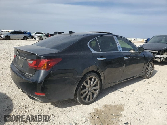 2015 Lexus GS 350 with VIN JTHBE1BL8FA007853, listed as a Copart auction lot 49053555 with 114,231 mi miles and Salvage title. Bid and sale history available at DreamBid. Image 3.